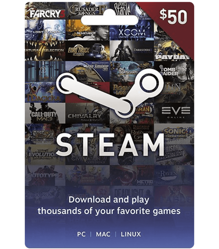 Buy US Steam Gift Cards - Email Delivery - MyGiftCardSupply