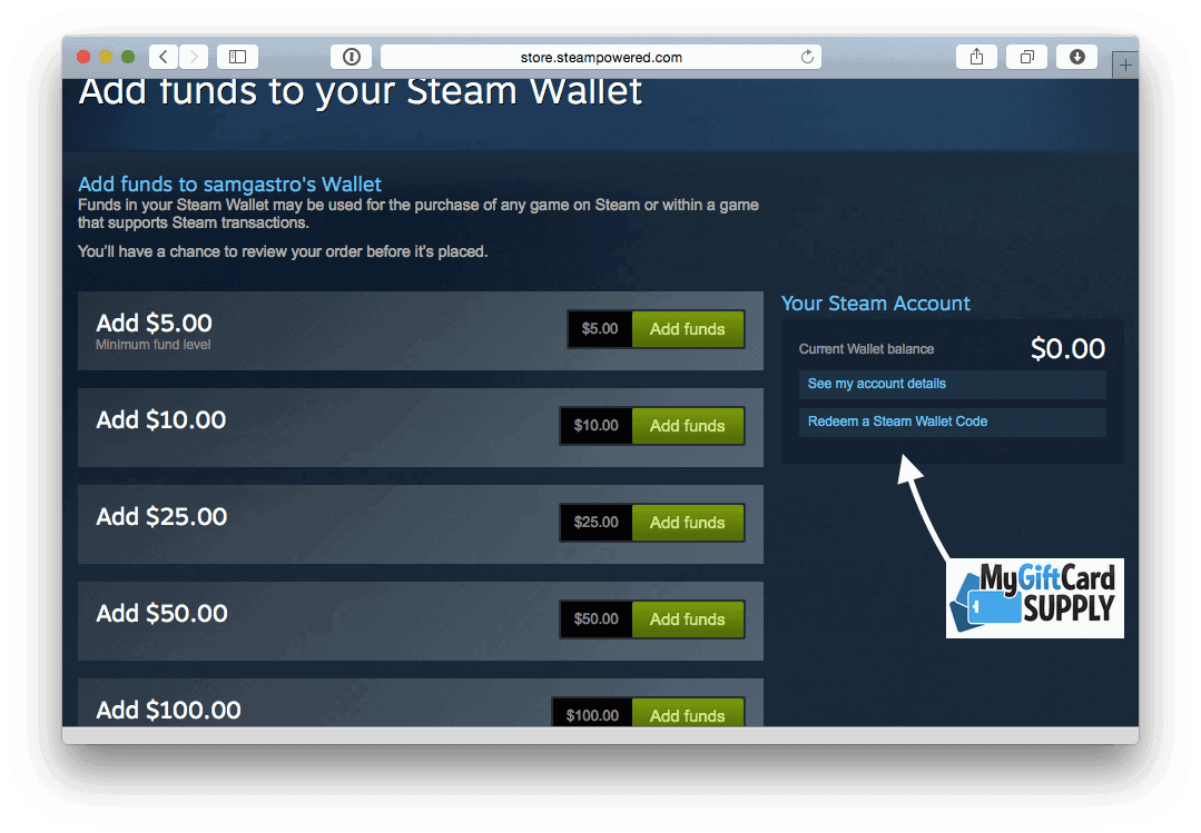 How To Redeem Your Steam Gift Card - MyGiftCardSupply