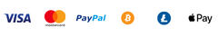 Pay with PayPal, Credit, Debit, or more