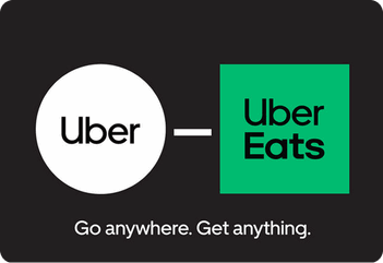 Uber + uber eats gift card