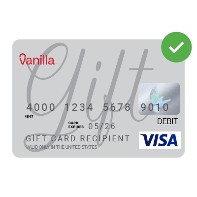 Buy Visa Vanilla Gift Cards Online - Email Delivery - MyGiftCardSupply